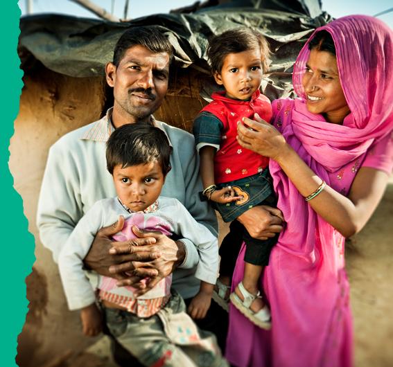 Family in rural India